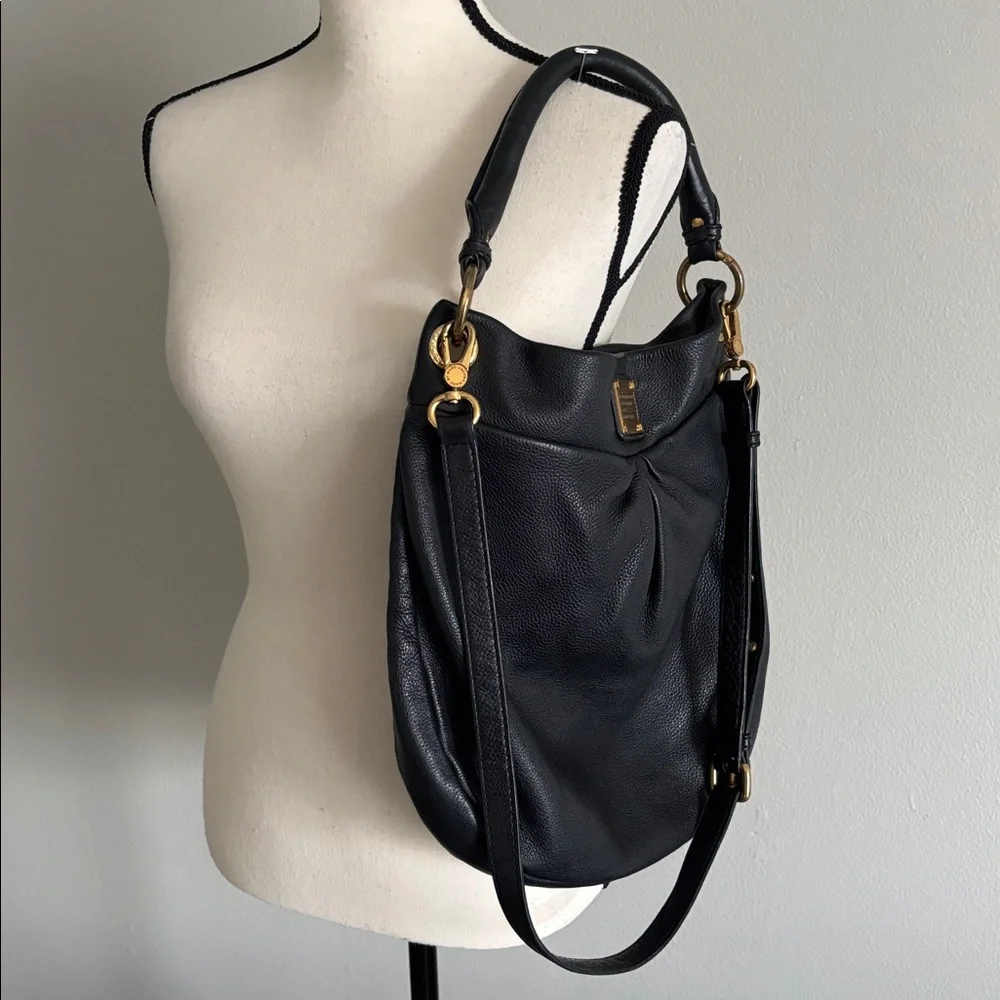 MARC by Marc Jacobs Classic Hillier Hobo Bag, Black Leather